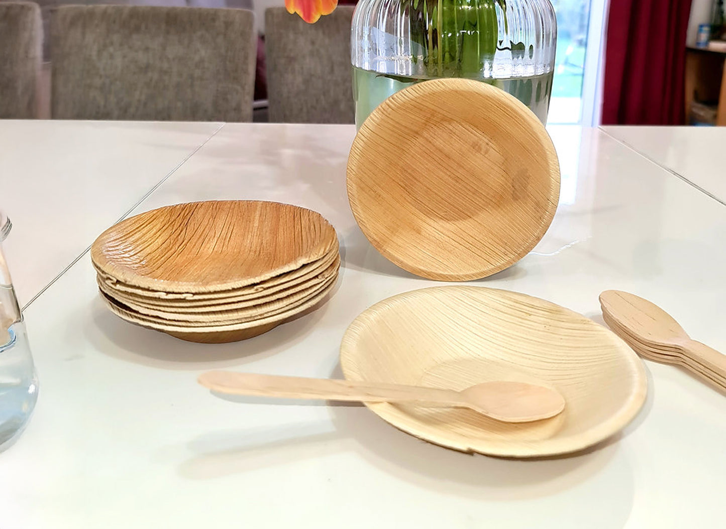 5" Round Bowl (Small,  Palm Leaf)