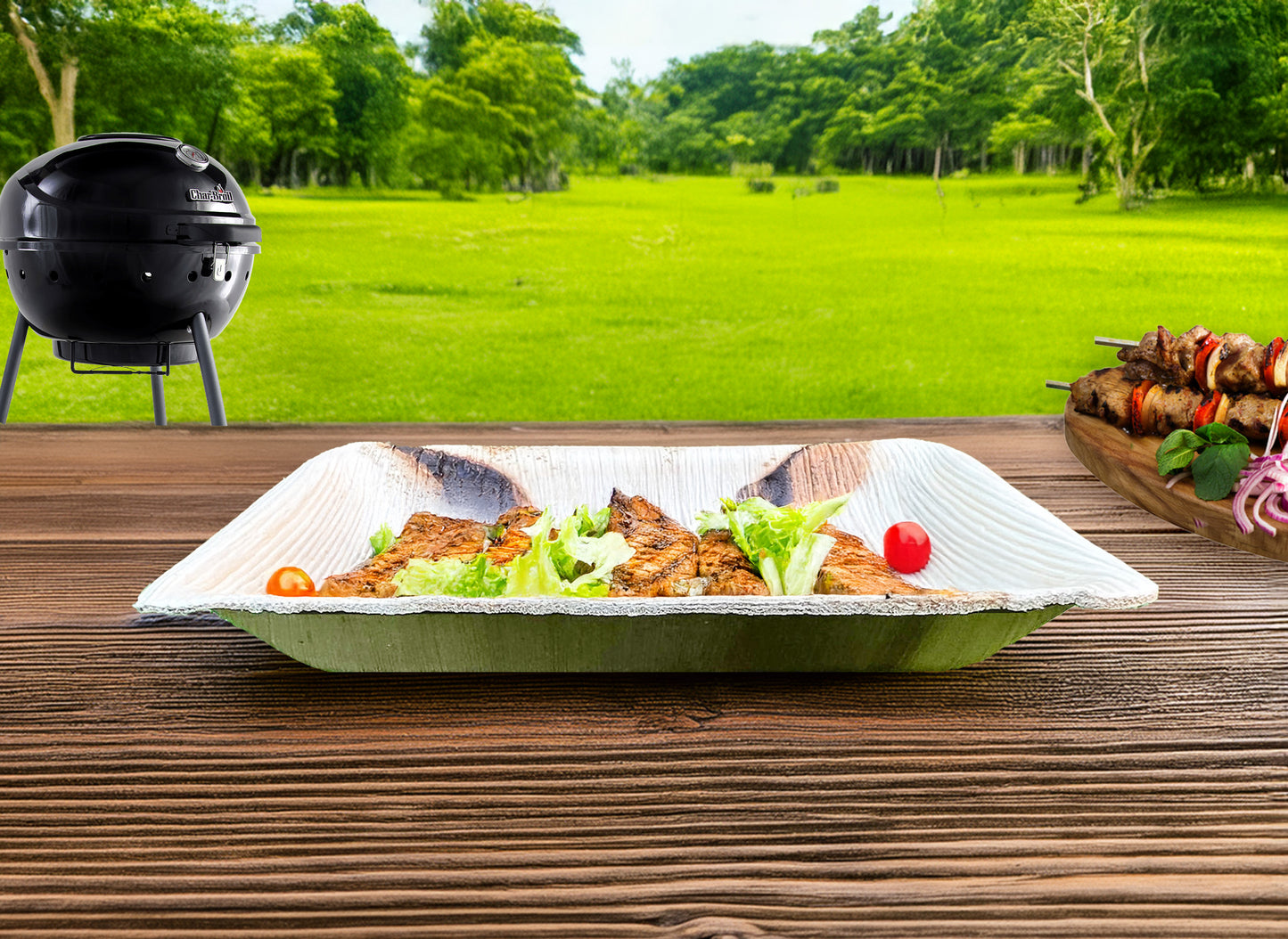 6" Rectangular Tray (Medium, Palm Leaf)