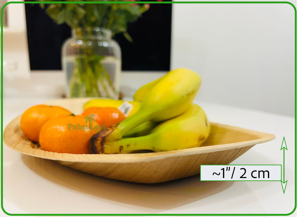 13" Oval Serving Platter (Large, Palm Leaf)