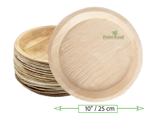 10" Deep Round Plate (Large, Palm Leaf)
