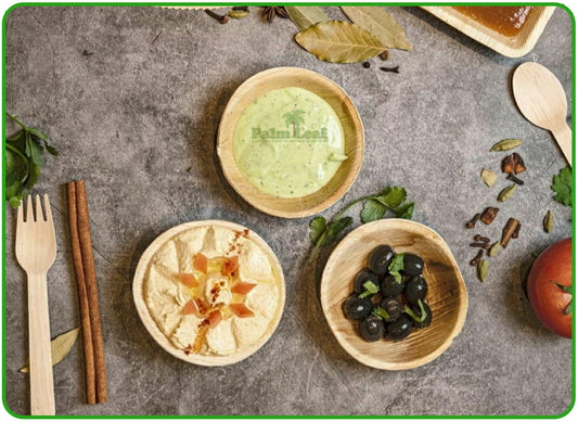 Bite Size Round Bowl - Palm Leaf Tableware